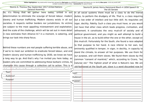 AQALanguage Paper 2 Question 4 Analysis of Sources