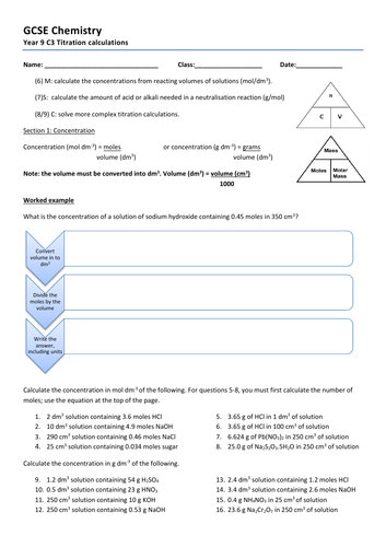 Titration calculations