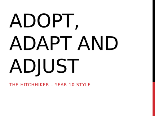 The Hitchhiker - Adaptation