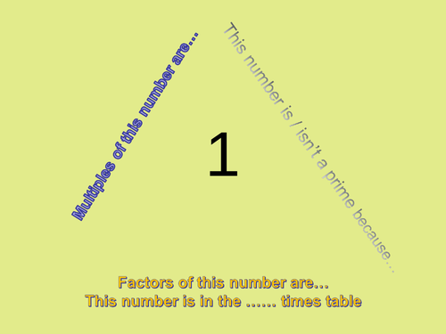 Interactive Random number powerpoint starter or plenary