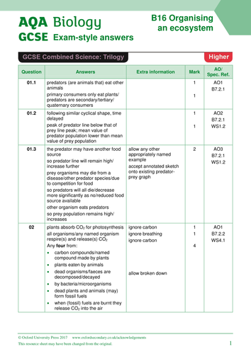 4.7- AQA Biology: Ecology (Combined Trilogy)
