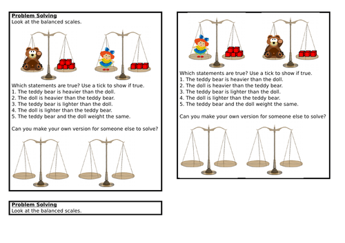 comparing mass spring block 4 year 1 by jennywren83 teaching resources