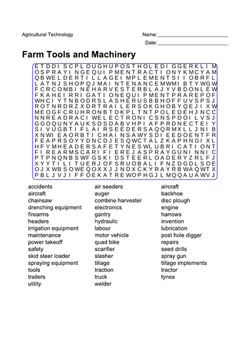 Farm Tools and Machinery Findaword