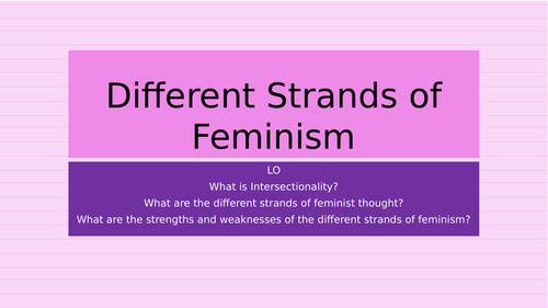 Different strands in feminism