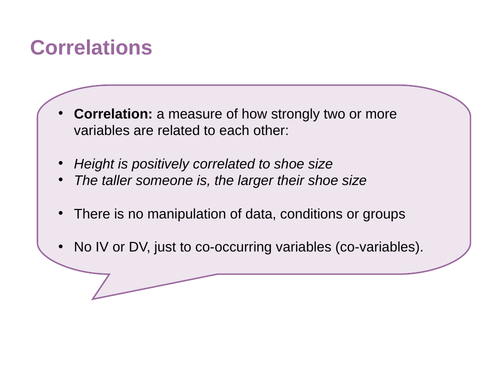 Correlations  - Research Methods