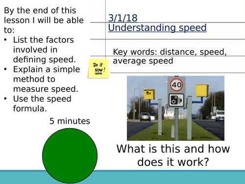 Understanding speed KS3