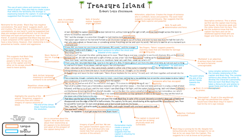 A3 Annotated Treasure Island Extract