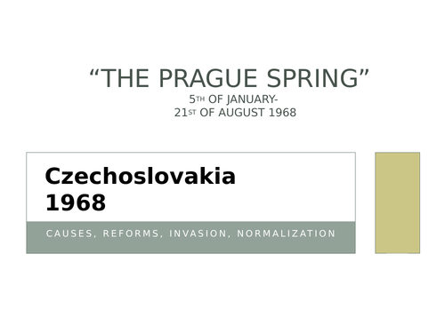Prague Spring - Czechoslovakia 1968