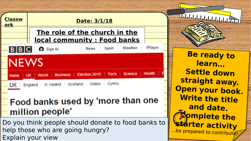 AQA 9-1 Religious Studies: Christian Practices - The church in the community: Food Banks