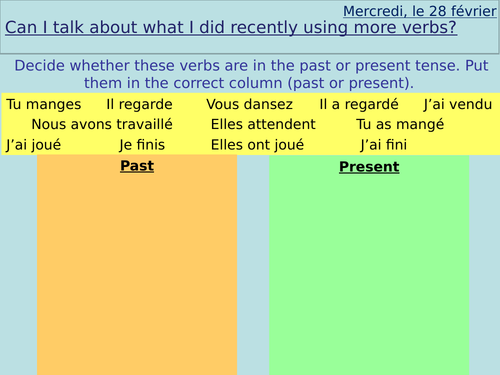 PastTense Expo2 Rouge M2Unit2 hiersoir
