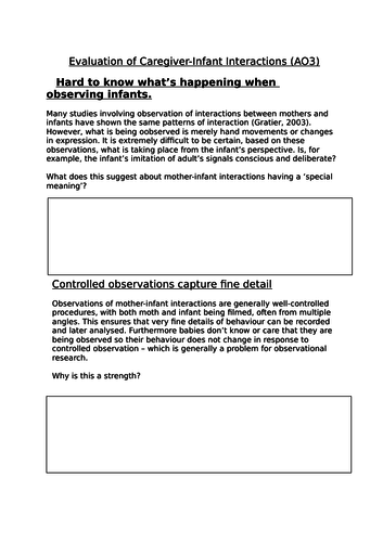 Psychology Attachment intro lesson