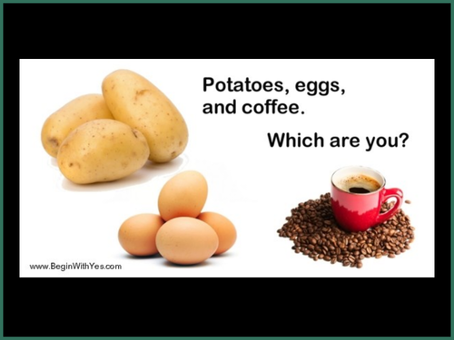 Inspirational assembly - KS3 KS4 - Resilience - Egg, potato and the coffee bean