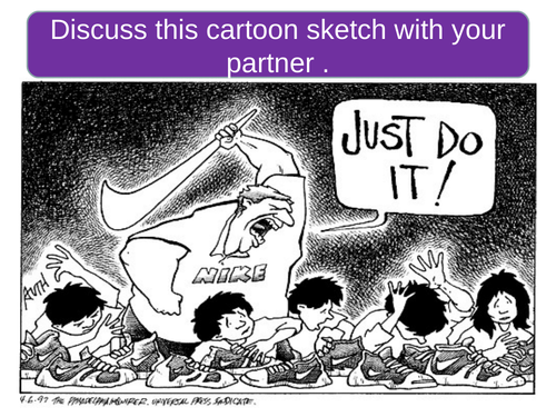 Sweatshops - unfair trade - INDIA - ASIA - KS3