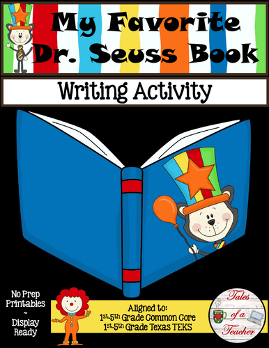 My Favorite Dr. Seuss Book ~ Writing Activity