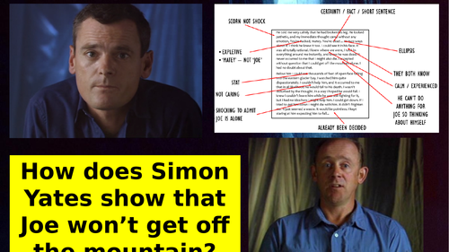 TOUCHING THE VOID language analysis Paper 2 Question 2 (Simon's Account)