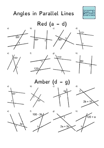 Increasingly Difficult Questions - Angles in Parallel Lines | Teaching