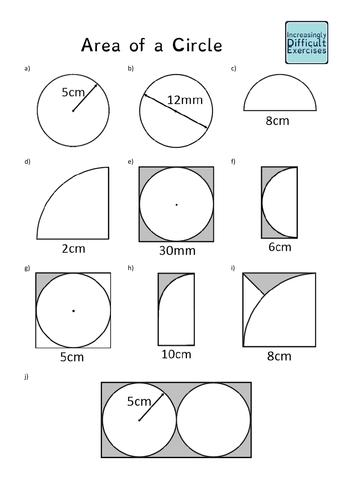 Increasingly Difficult Questions - Area Of A Circle 