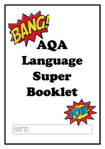 AQA English Language (8700) Revision Super Booklet -  FULL Paper 1 and FULL Paper 2