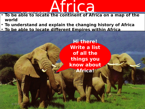 Africa - map work - empires -