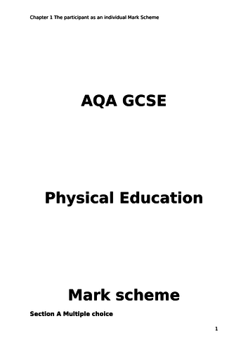 AQA GCSE  Specification (pre 2016) Questions and mark schemes organised in chapters as set by AQA.