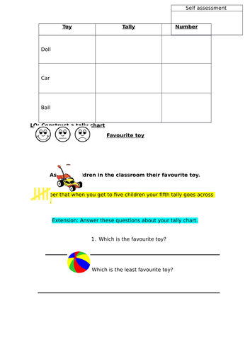 Construct a tally chart