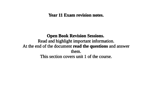 ACDC Exam revision lessons