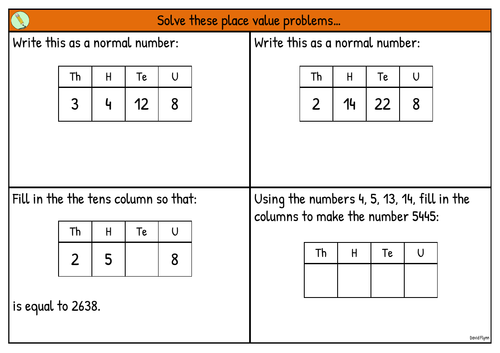 Place value - 8 questions - Mastery