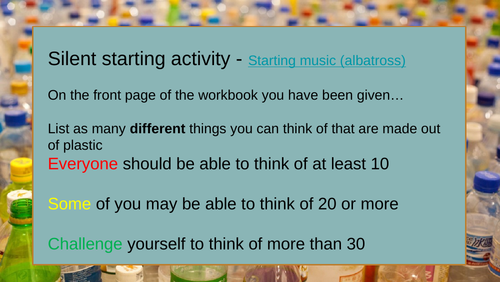 British science week KS3 2 lessons Plastics The problem with plastics plus practical  casein plastic