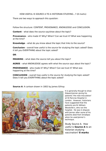 AQA 8145 Health and the People - 8 mark how useful question revision sheet