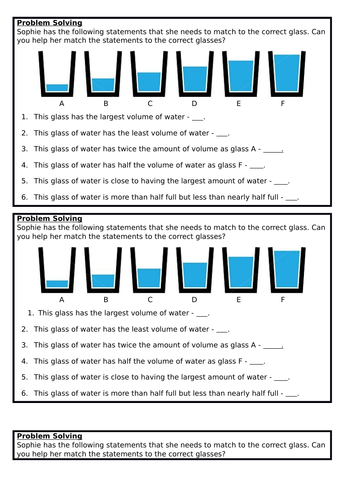 measuring capacity spring block 4 year 1 teaching resources