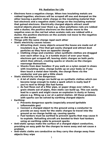 REVISION: "Radiation For Life" (physics)