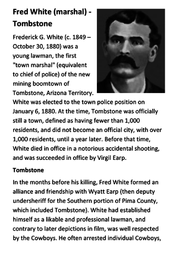 Fred White Handout