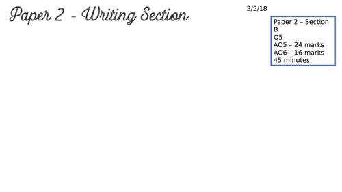 AQA Language Paper 2 - Writing Section