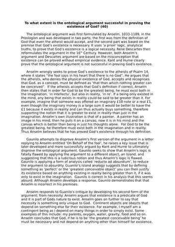 existence of god essay