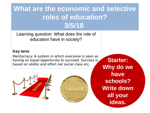 Sociology; Education lessons