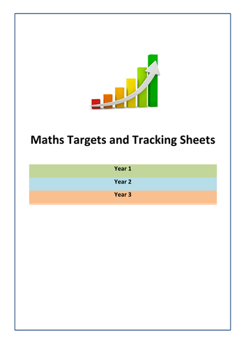 Maths Targets and Tracking Sheets - Years 1, 2 and 3
