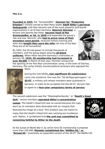 Rise of the Nazis: Nazi State Terror Lesson 14