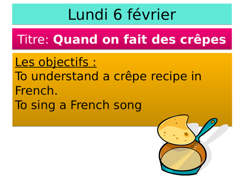 Les crêpes KS2 French