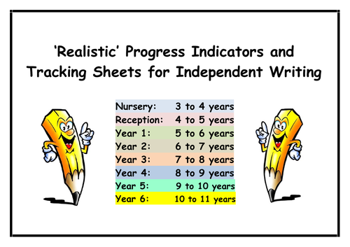 Writing Progress Indicators +Tracking Sheets - Nursery to Y6