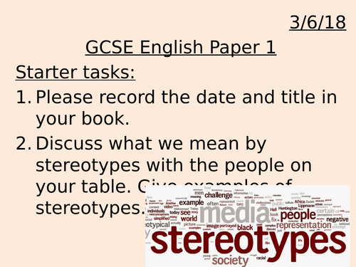 Danger of a Single Story Edexcel IGCSE