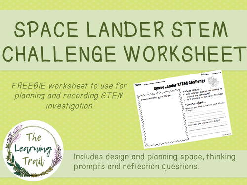 Space Lander STEM Investigation Worksheet