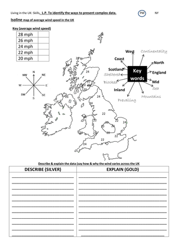 map skills iosoline map creation worksheet weather average wind uk