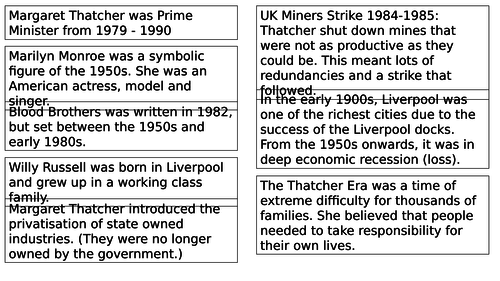 Blood Brothers AQA SOW - 20 Lessons