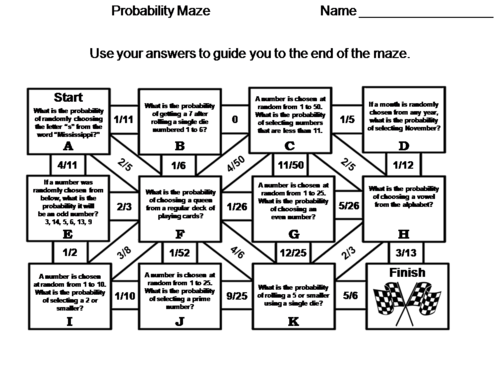 probability-activity-math-maze-teaching-resources