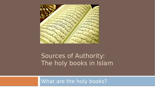Holy Books and Sacred Texts in Islam