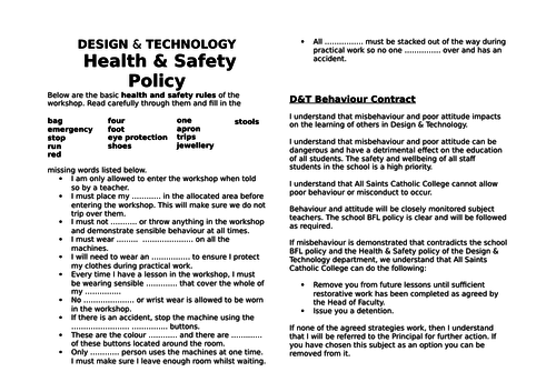 Workshop Behaviour Contract