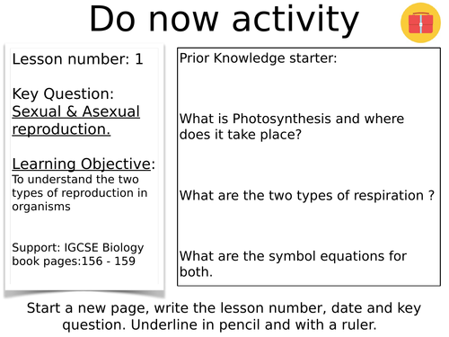 Sexual And Asexual Reproduction New Gcse Aqa Teaching Resources 7050