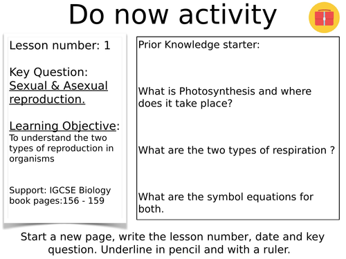 Sexual and Asexual reproduction - new gcse AQA