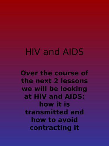 Hiv And Aids Lesson Teaching Resources 9420