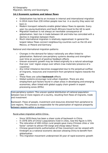 Migration, Identity and Sovereignty A2 Geography Edexcel